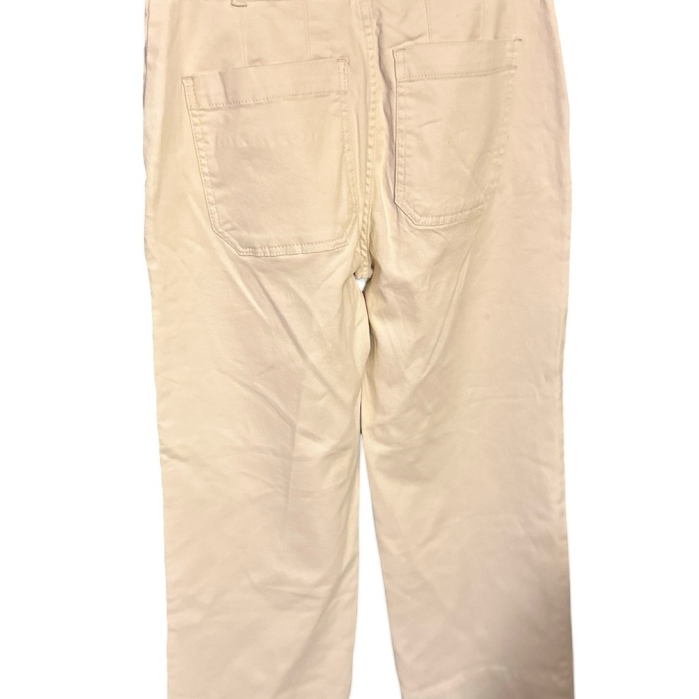 Women’s Ankle Wide Leg Trousers Cream Stretch NWT - Picture 3 of 11